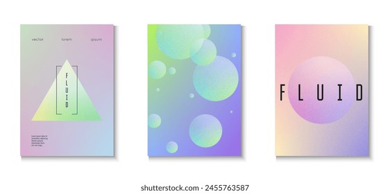 Gradient Design. Purple Texture Abstract Set. Noise Minimal Shape. Vibrant Placard. Creative Banner. Fluorescent Sphere Illustration. 3d Poster. Violet Gradient Design