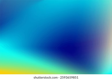 Gradient design with smooth transitions of vibrant blue, green, and yellow hues, creating a mesmerizing and dynamic abstract visual effect. Perfect as a contemporary background