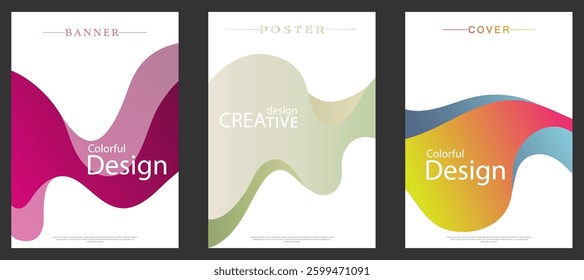 Gradient design template, colorful banner. A decorative element for decoration and creativity