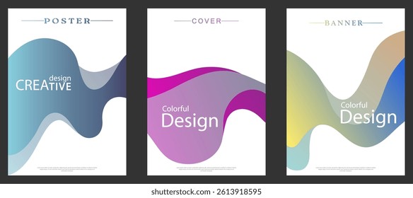 Gradient design template, colorful banner. A decorative element for decoration and creativity