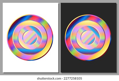 Gradient Design Template Rainbow Poster Liquid Abstract Futuristick Poster