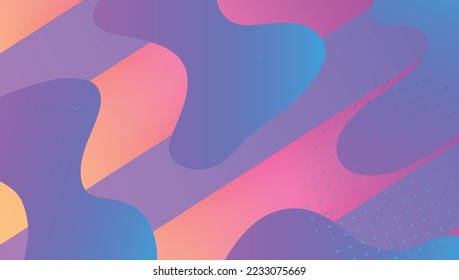 Gradient Design. Wave Fluid Flyer. Pink Vibrant Layout. Hipster Page. Creative Wallpaper. Liquid Shapes. Minimal Shape. 3d Landing Page. Lilac Gradient Design