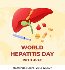 diseño de gradientes mundo de la hepatitis día con el hígado y la medicina