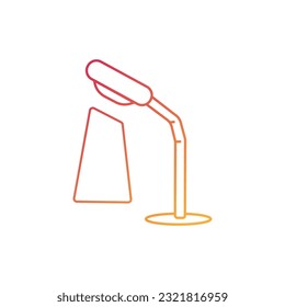 Gradient Desk lamp icon. Flat illustration of desk lamp vector icon for web design
