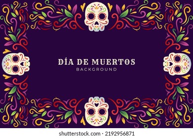 gradient Dia de muertos, day of dead background illustration