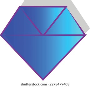 Icono De Diamante De Gradiente Con Bordes Púrpura