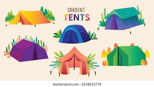 Gradient Different Kind of Tents