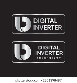 Icono de tecnología de inversor digital gradiente, garantía de 10 años en el compresor. logotipo de etiqueta o etiqueta. Azerbaiyán, Bakú. 25.04.2023