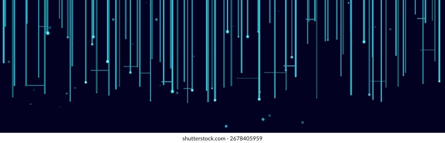 Líneas digitales degradadas sobre fondo oscuro.