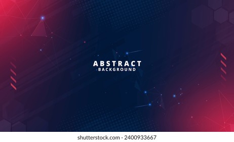 Gradient Digital technology background. Network connection dots and lines. Futuristic background for various design projects such as websites, presentations, print materials, social media posts 