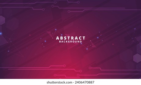 Gradient Digital technology background. Network connection dots and lines. Futuristic background for various design projects such as websites, presentations, print materials, social media posts 