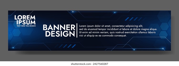 Gradient Digital technology banner. Futuristic banner for various design projects such as websites, presentations, print materials, social media posts 