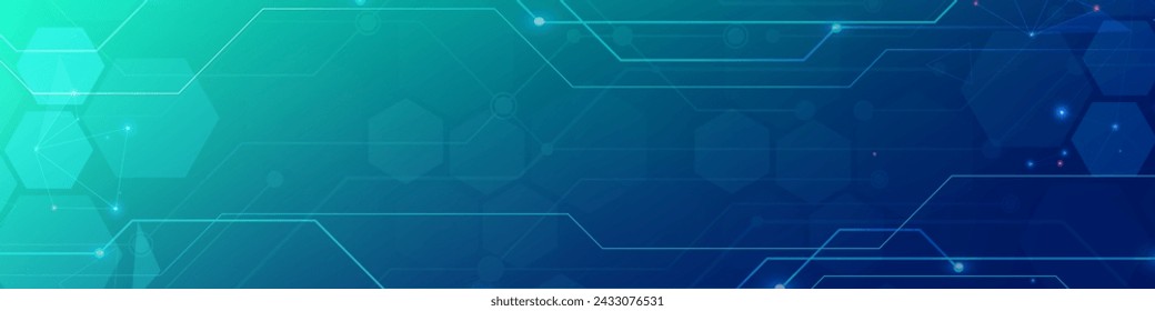 Gradient Digital technology banner. Futuristic banner for various design projects such as websites, presentations, print materials, social media posts 