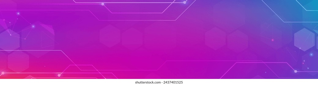 Gradient Digital technology banner. Futuristic banner for various design projects such as websites, presentations, print materials, social media posts 