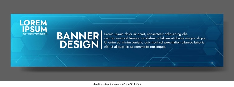 Gradient Digital technology banner. Futuristic banner for various design projects such as websites, presentations, print materials, social media posts 