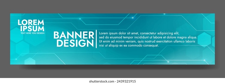 Banner de tecnología Gradient Digital. Banner futurista para varios proyectos de diseño como sitios web, presentaciones, materiales impresos, publicaciones en redes sociales 