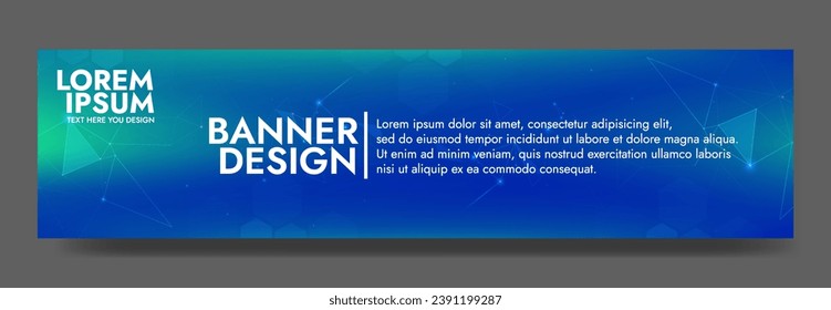 Gradient Digital technology banner. Network connection dots and lines. Futuristic background for various design projects such as websites, presentations, print materials