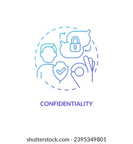 Gradient direct communication icon concept, isolated vector, lobbying government thin line illustration.