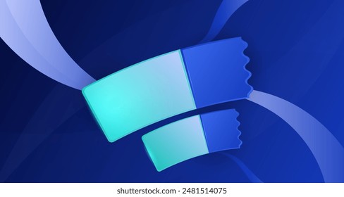 Gradient discount voucher with blue and purple background