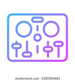 Gradient DJ Mixer Board Minimalist Icon