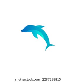 gradient dolphin vector for your logo or icon