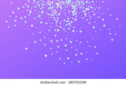 Gradient Dot Christmas Blue Background. Unicorn Abstract Round Invitation. Flying Pattern. Hologram Carnival Banner.