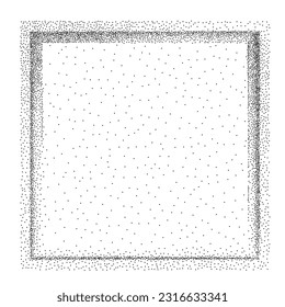 Gradient Dot Frame Texture Background, Noise Grainy Square Frames, Dotted Blank Picture Mockup Template with Copy Space