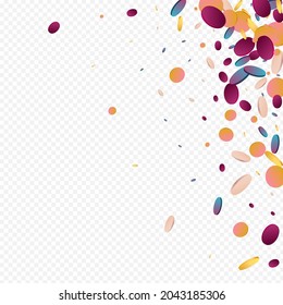 Gradient Dot Fun Panoramic Purple Background. Multicolored Effect Dust Design. Independence Pattern. Magic Vector Background.
