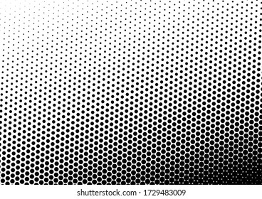 Gradient Dots Background. Abstract Monochrome Pattern. Distressed Fade Backdrop. Pop-art Texture. Vector illustration