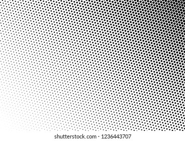 Gradient Dots Background. Distressed Texture. Pop-art Backdrop. Monochrome Fade Overlay. Vector illustration