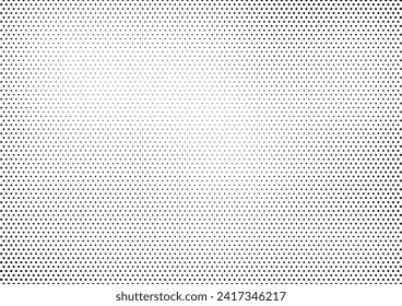 Gradient Dots Background. Grunge Overlay. Monochrome Fade Backdrop. Modern Black and White Texture. Vector illustration