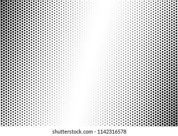 Gradient Dots Background. Halftone Vintage Backdrop. Monochrome Modern Pattern. Points Grunge Overlay. Vector illustration