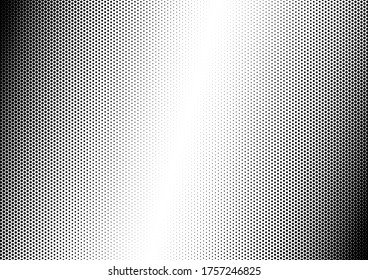 Gradient Dots Background. Modern Black and White Texture. Abstract Halftone Backdrop. Grunge Overlay. Vector illustration