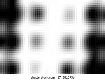 Gradient Dots Background. Modern Grunge Texture. Fade Pop-art Pattern. Distressed Points Overlay. Vector illustration