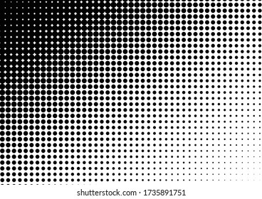 Gradient Dots Background. Modern Pattern. Halftone Backdrop. Black and White Monochrome Overlay. Vector illustration