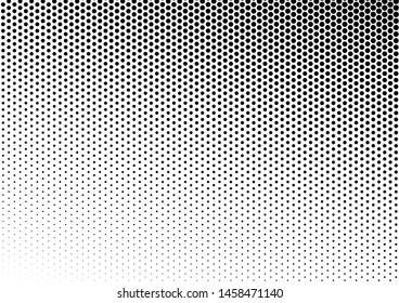 Gradient Dots Background. Monochrome Black and White Pattern. Grunge Pop-art Overlay. Modern Texture. Vector illustration