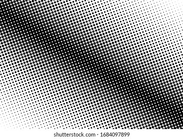 Gradient Dots Background. Monochrome Vintage Pattern. Points Overlay. Grunge Modern Texture. Vector illustration