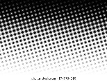 Gradient Dots Background. Pop-art Backdrop. Halftone Abstract Texture. Distressed Black and White Overlay. Vector illustration