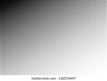 Gradient Dots Background. Pop-art Black and White Pattern. Abstract Backdrop. Halftone Vintage Texture. Vector illustration