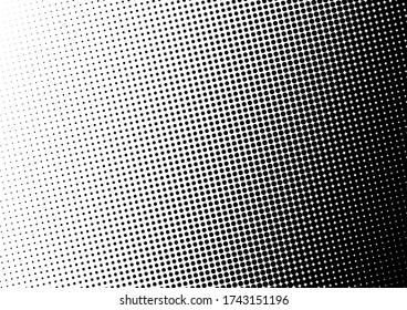 Gradient Dots Background. Pop-art Modern Texture. Abstract Black and White Pattern. Halftone Backdrop. Vector illustration
