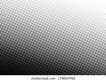 Gradient Dots Background. Pop-art Monochrome Backdrop. Points Overlay. Distressed Pattern. Vector illustration