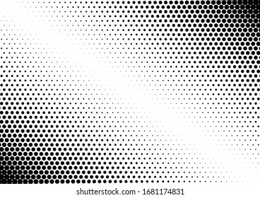 Gradient Dots Background. Vintage Fade Pattern. Monochrome Halftone Backdrop. Abstract Points Texture. Vector illustration