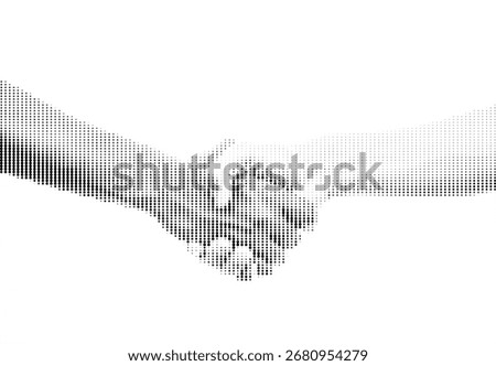 Gradient Dots Handshake Halftone Dots Brown Monochrome Vector Branding graphic design asset