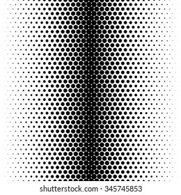 Gradient Dotted Background on White. Vertical Dotwork pattern background. Vector Illustration.