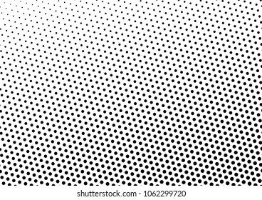 Gradient Dotted Halftone Background. Abstract Backdrop. Black and White Vintage Pattern. Pop-art Dots Overlay. Vector illustration