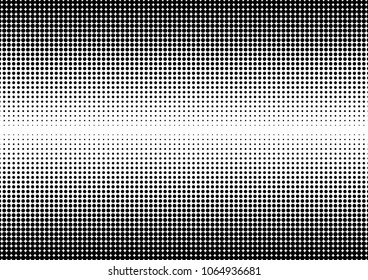 Gradient Dotted Halftone Background. Distressed Overlay. Monochrome Pattern. Black and White Backdrop. Vector illustration