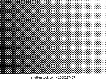 Gradient Dotted Halftone Background. Modern Pop-art Texture. Black and White Overlay. Fade Monochrome Backdrop. Vector illustration