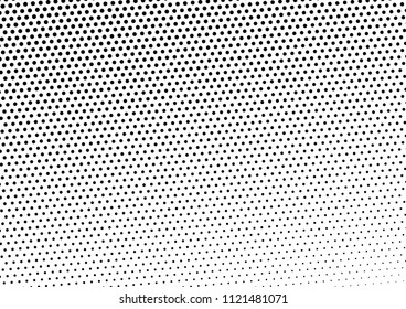 Gradient Dotted Halftone Background. Modern Vintage Overlay. Black and White Pop-art Backdrop. Points Pattern. Vector illustration