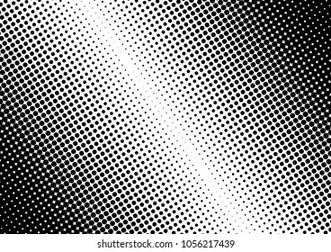 Gradient Dotted Halftone Background. Monochrome Backdrop. Grunge Dots Pattern. Modern Pop-art Texture. Vector illustration