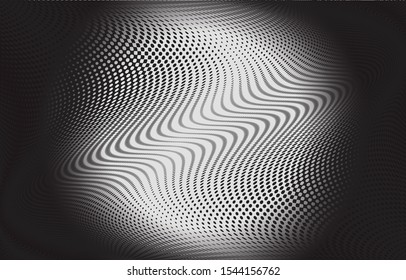 Gradient Dotted Halftone Background. Vintage Backdrop. Distressed Fade Pattern. Vector illustration 